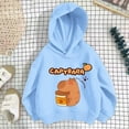 thumbnail image 4 of lnmuld Girls Tops Girls Hooded Sweatshirt Capybara Print Casual Loose Fit Long Sleeve Top for Toddler Kids Soft Comfortable Autumn Winter Outfits Size:7-8 Years, 4 of 5