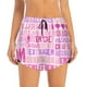 thumbnail image 2 of Balery Best Mom ever Pantalones cortos deportivos para mujer con forro y dos bolsillos, elásticos, para entrenamiento, gimnasio, yoga-Large, 2 of 7