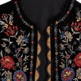 thumbnail image 3 of Women Embroidery Flower Vest Top Waistcoat Sleeveless Open Front Mexican Gilet Vintage Outwear, 3 of 6