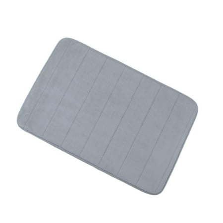 Memory Foam Absorbent Bath Floor Mat Rug Shower Carpet Sliver Gray