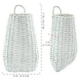 thumbnail image 6 of AuldHome Design Wall Hanging Pocket Basket (White); Woven Wicker Rustic Farmhouse Painted Long Basket; 17 x 9 x 5 Inches, 6 of 10