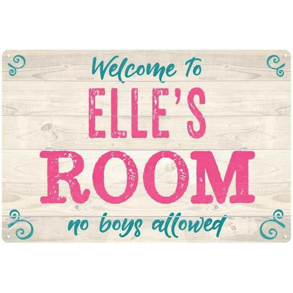 ELLE'S Room Kids Bedroom Sign Gift 8x12 Metal Sign 108120089373