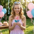 thumbnail image 4 of Starfish Seashell Candle, Pink & Teal Glitter Number 3 Birthday Candle With Starfish & Seashell Figurine, Cake Topper for Ocean / Mermaid Themed Birthday Party Decorations, Number 3, 4 of 6