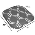 thumbnail image 3 of Mirage Hexagonal Print Memory Foam Chair Pads 2 Pack Gray/White, 3 of 5