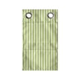 thumbnail image 1 of Striped Hanging Pocket Organizer, Monochrome Vertical Lines Pattern Sumer Vibes with Retro Influences, Printed Polyester Storage Bag with Pockets, 9" x 27", Apple Green and White, 1 of 2