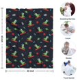 thumbnail image 4 of Black Dinosaurs Space Surfing Pattern Blanket,Comfortable Soft Lamb Wool Throw Blanket,All Season,Warm Lightweight Blankets for Sofa Bed Couch Living Room Chair,30"x40", 4 of 4
