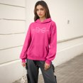 thumbnail image 6 of Women's Fashion Lightweight Long Sleeve Pullover with Pockets Preppy Graphic Hoodie with Bow Print for Comfortable Fit,Hot Pink,L, 6 of 7