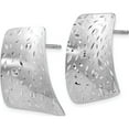 thumbnail image 2 of Sterling Silver Radiant Essence Diamond-cut Post Earrings (23x19), 2 of 5