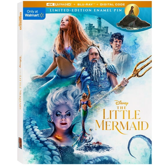 The Little Mermaid 2023 Walmart Exclusive (4K Ultra HD   Blu-ray   Digital Code)