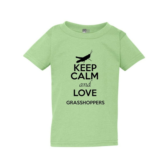 Keep Calm And Love Grasshoppers Mantis Insect Lover Toddler Kids T-Shirt Tee