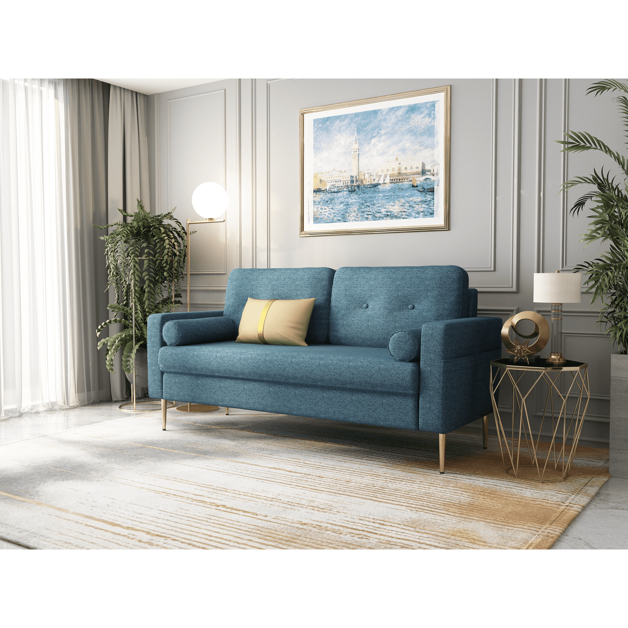 Sky Blue Sofa Cushions Baci Living Room