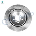 thumbnail image 2 of Set of 8 Rear 320mm Drilled Slotted Brake Disc Rotors-Ceramic Brake Pad Kit-Wheel Hub Bearing Assembly For 2005-2008 Dodge Magnum Rear D1057 7964, 2 of 10