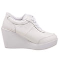 thumbnail image 5 of Volatile Womens Cash Low Top Lace Up Fashion Sneakers, White, Size 8.0, 5 of 5