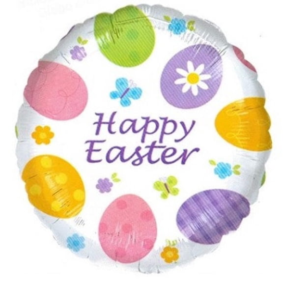 Happy Easter Eggs 18 Inch Foil Mylar Balloon [10841]