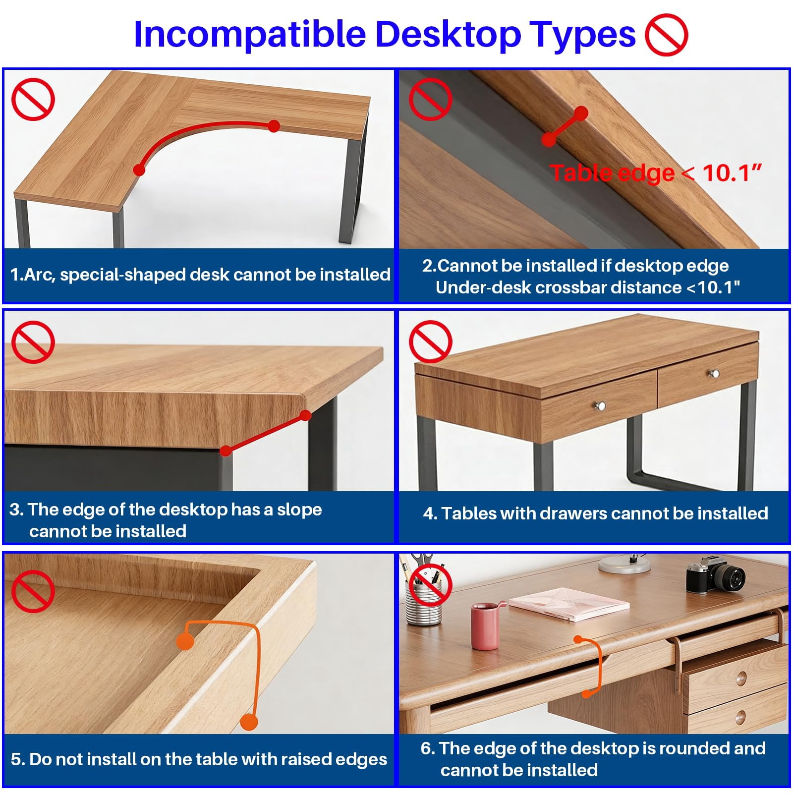 No Drill Under Desk Storage Shelf  Metal Drawer Organizer With Clamp Mount Adds Tray For Office Desks Table Gaming Workstations (white)