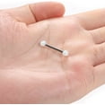 thumbnail image 4 of Glaciersei Nipple Ring Internally Threaded Nipple Barbell 14G Nipple Piercing Jewelry G23 Titanium, 4 of 5