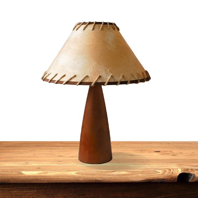 Lámpara Mesa Likrtyny Retro con Base E27 Luz Cálida Piel Oveja