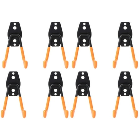 

HOMEMAXS 2 Sets /4pcs Heavy Duty Metal Hooks Durable Storage Hook Wall Mount Hanger Organizer for Balcony Warehouse Garage Home (Small+Medium+Large Orange)