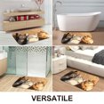 thumbnail image 5 of 1pc Three Cats Lying on the Floor Absorbent Non-Slip Bathroom Thickened Flannel Rug Decor,Soft,Quick Drying,Suitable For Indoor/outdoor Use,Bathrooms,Bedrooms,Kitchens,Terrace,Laundry Rooms,16"x24", 5 of 9