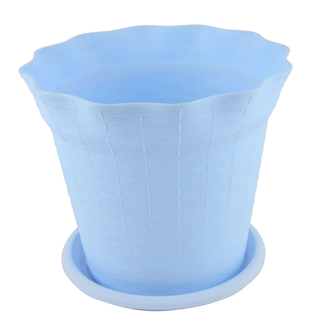 Home Office Garden Decor Blue 18.7cm Diameter Plastic Round Flower Pot