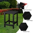 thumbnail image 2 of Tcbosik Outdoor HDPE Patio Side Table, 14-Inch Lightweight Square End Table for Bedroom, Living Room & Office, Easy to Assemble, Black, 2 of 8