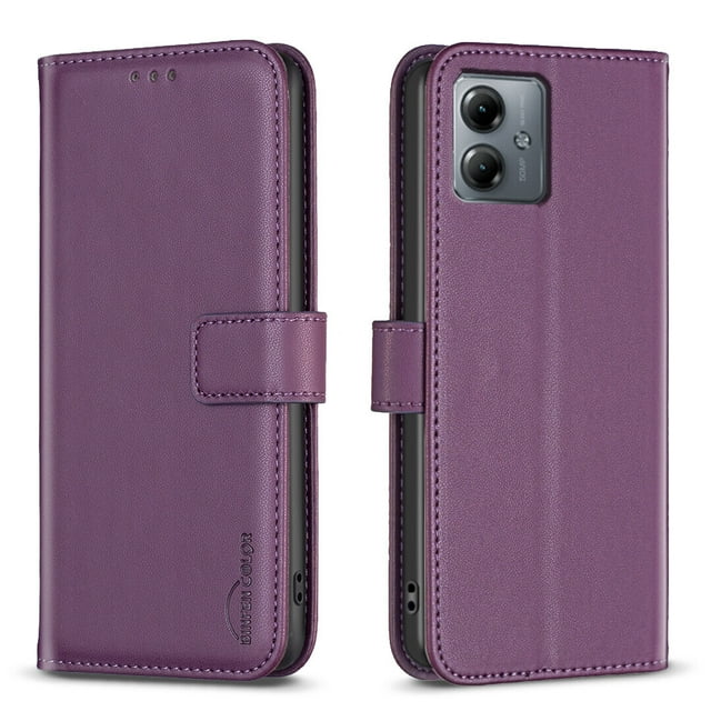 Compatible with Motorola Moto G14 Wallet Case with Card Slots Magnetic Closure Flip Folio Cover