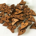 thumbnail image 4 of Hevirgo 100Pcs Buttons Heart Shape Unfading Wood Brown Sewing Buttons for Sewing, 4 of 7