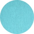 thumbnail image 1 of Ahgly Company Indoor Round Abstract Light Blue Contemporary Area Rugs, 7' Round, 1 of 4