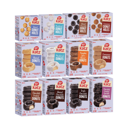Katz Gluten-Free Donuts/Donut Holes - 2 | Gluten-Free Dairy Free Nut Free Soy Free Kosher| 12 Pack
