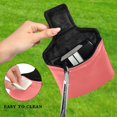 thumbnail image 4 of Haosy Pastel Red Golf Mallet Putter Cover Strong Magnetic Leather Golf Club Headcover Closure, 4 of 7