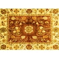 thumbnail image 1 of Ahgly Company Machine Washable Indoor Rectangle Oriental Yellow Traditional Area Rugs, 2' x 5', 1 of 4