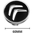 thumbnail image 4 of TP 4 Pcs/set Embouts de Moyeu Central de Roue de Voiture 60mm pour Citroen Taille : Noir, 4 of 5