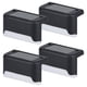 thumbnail image 1 of Luces solares para cubierta, paquete de 4 unidades, luces solares para escalones, luces solares LED impermeables para escaleras, escalones y cercas al aire libre (blanco cálido), 1 of 5
