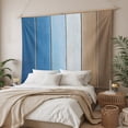 thumbnail image 3 of Blue Brown Tapestry for Bedroom Wall Hanging Tapestry, Gradient Wood Grain Farmhouse Country Ceiling Backdrop Tapestries Poster Blanket Wall Decor for Teens Room Living Room Dorm 59" x 79", 3 of 8