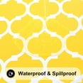 thumbnail image 3 of decorUhome Fitted Vinyl Tablecloth Rectangular 30"×72"in(90"×197"cm), Waterproof Wipeable PVC Table Cover, Moroccan, Yellow, For Indoor or Outdoor, 3 of 8