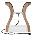 thumbnail image 3 of ZENSTYLE Side Table 3 Tier End Table with Charging Station Nightstand with USB Storage Shelf White, 3 of 9