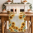 thumbnail image 2 of Table Runner 60 Inches Long for Kitchen Dining, Yellow Sunflowers Dresser Scarf Farmhouse, Dining Table Decorations for Wedding/Parties, Farmhouse Rustic Botanical Floral Plants 13 x 60 In, 2 of 8