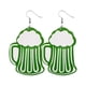 thumbnail image 2 of Pendientes para mujer, regalos para mujer, pendientes de San Patricio, pendientes de sombrero verde geométrico irlandés, joyería para mujer, pendientes de moda., 2 of 2