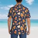 thumbnail image 4 of Fotbe Gingerbread Delights Camisa Hawaiana para Hombre Unisex – Camisa Casual de Verano con Botones de Manga Corta de Algodón y Lino,Small, 4 of 7