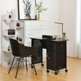 thumbnail image 3 of Costway  Manicure Nail Table Steel Frame Beauty Spa Salon Workstation w/ Drawers, 3 of 10