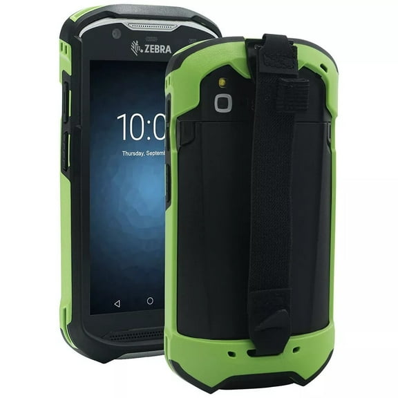 Protective Cover Bumper Case Rugged Boot with Hand Strap for Zebra TC51 TC510K TC52 TC56 TC57 (Green)