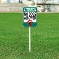 thumbnail image 3 of Soliyoahee Attention No Dogs Allowed Yard Sign with Stake 7x8.8inch Rustproof Aluminum Lawn Decorations Sign for Outdoor Road Street Garden Decor, 3 of 5