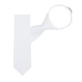thumbnail image 3 of Jacob Alexander Boy's First Holy Communion 14" Pretied Solid Zipper Tie - White, 3 of 7