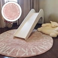 thumbnail image 3 of GUOOL Baby Round Rug Carpets Learning Play Mat Educational Non-Slip Kids Rugs pink 120cm, 3 of 9