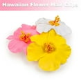 thumbnail image 3 of Hawaiian Flower Hair Clips for Women, 3PCS Plumeria Claw Clips for Think Thin Hair, 3.5 Inch Artificial Flower Clips for Vacation Beach Party, 3 of 6