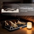thumbnail image 6 of Exclusivo Mezcla Medium Orthopedic Dog Bed, Luxury Striped Jacquard Pet Bed Sofa, Waterproof and Washable, 36"×24", Black, 6 of 10