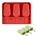 thumbnail image 1 of Molde De Silicona Para Paletas De 3 Cavidades, Molde Para Helado Reutilizable, Soporte Para Bandeja De Paletas Diy, Suministros De Cocina Monstrate HA035177-00, 1 of 6