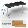 thumbnail image 4 of VIVO Electric 63” x 32” Standup Desk, Black Carbon Fiber Tabletop, Gray Frame, 4 of 8