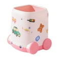 thumbnail image 2 of RBCKVXZ Cute Car Brush Pot, Pen Holder for Desk, Plastic Pencil Cup, Pen Organizer for Office Decor, Large Capacity Colored Pencil Holder, Home Desktop Accessories (Pink), 2 of 6