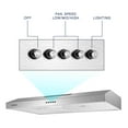 thumbnail image 5 of Range Hood 30-inch Under Cabinet Vent Hood 230 CFM Kitchen Hood Stainless Steel 3-Speed, 5 of 10